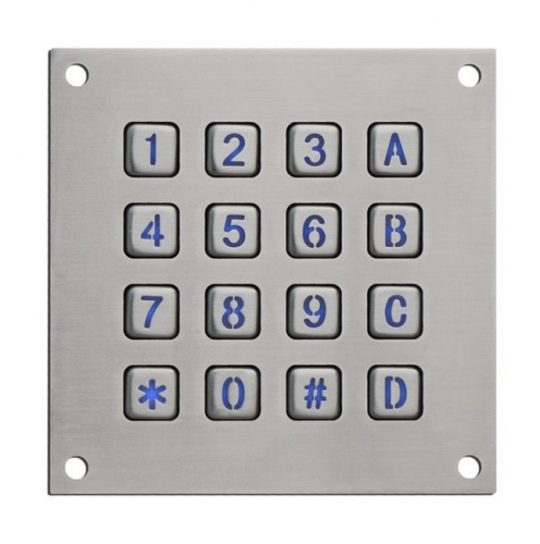 IP65 waterproof stainless steel backlight keypad