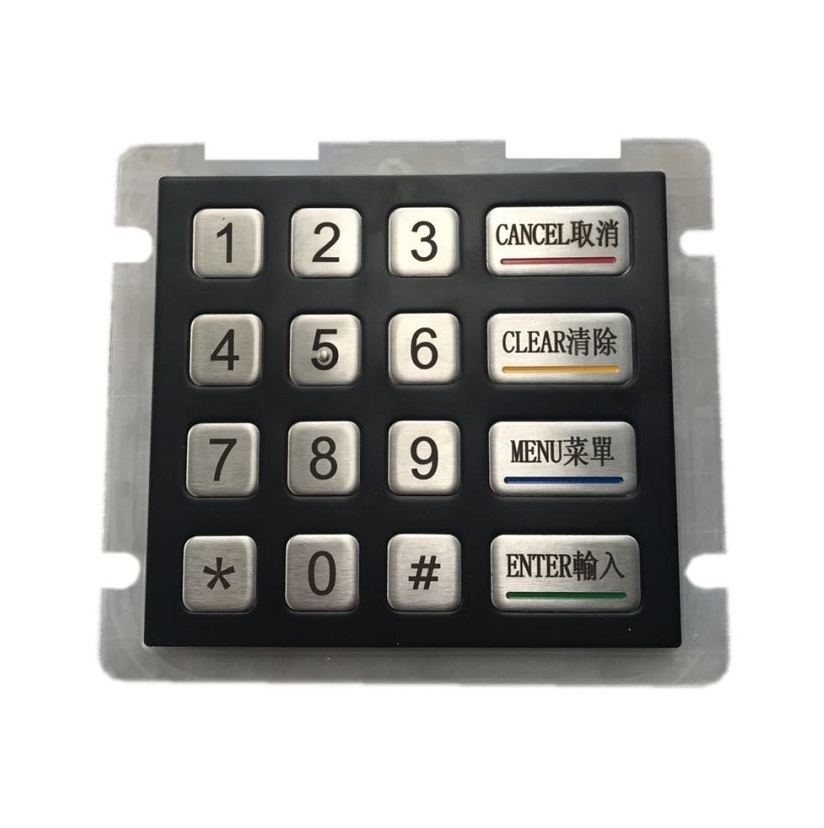 Ip Waterproof Industrial Stainless Steel Kiosk Keypad Numeric Keypad