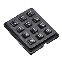 IP65 waterproof dye-casting numeric keypad in black color panel