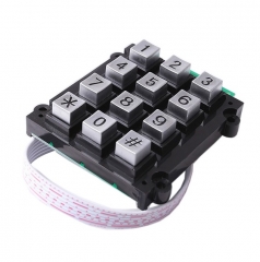 IP65 waterproof dye-casting numeric keypad in black color panel