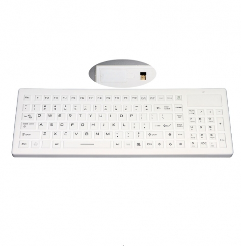 IP65 waterproof wireless rugged silicone keyboard
