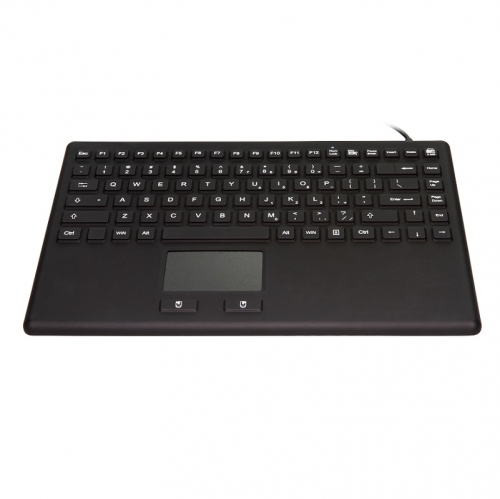 IP68 waterproof silicone keyboard with integrated touchpad mouse