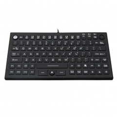 IP68 waterproof silicone keyboard with integrated joystick mouse