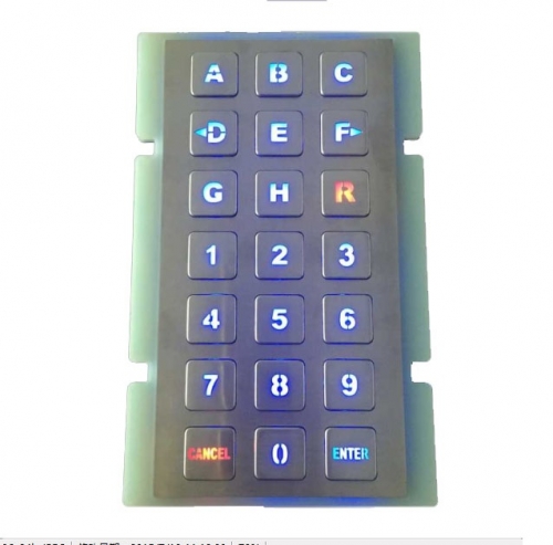 IP66 waterproof stainless steel backlight keypad