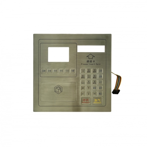 IP66 waterproof stainless steel panel mounted keypad with LCD screen