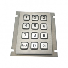 IP65 waterproof stainless steel backlit keypad