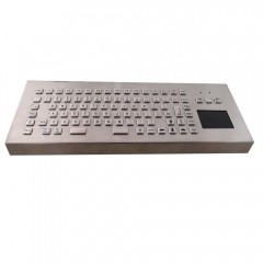 IP65 waterproof stainless steel desktop keyboard with integrated touchpad mouse