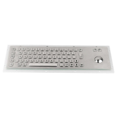 IP65 waterproof stainless steel keyboard with integrated trackball mouse