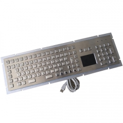 IP65 waterproof stainless steel keyboard with integrated touchpad mouse