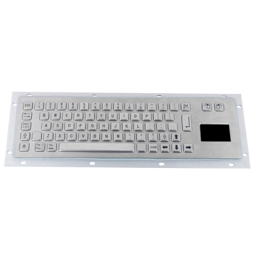 IP65 waterproof stainless steel keyboard with integrated touchpad mouse