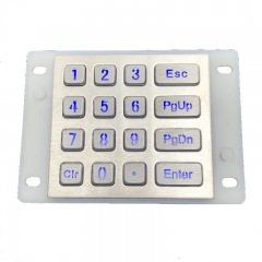 IP67 waterproof stainless steel backlit keypad