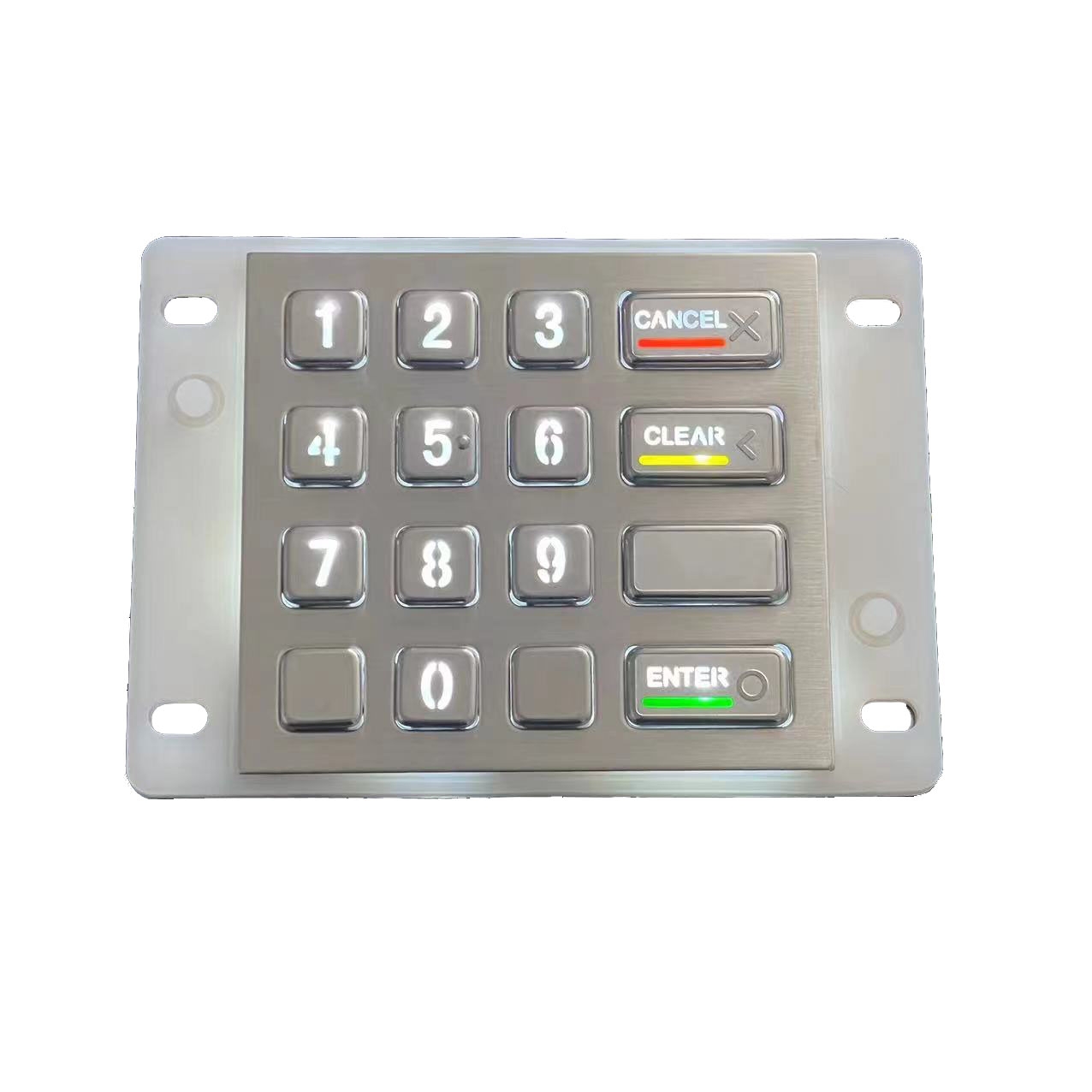 Ip Waterproof Backlight Stainless Steel Kiosk Keypad Numeric Keypad