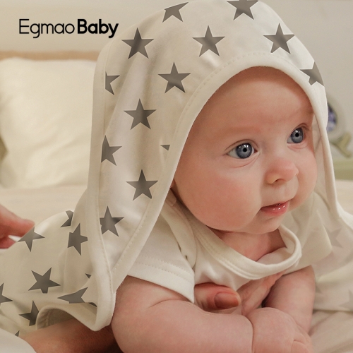 Manta con capucha 100% algodón orgánico para bebé