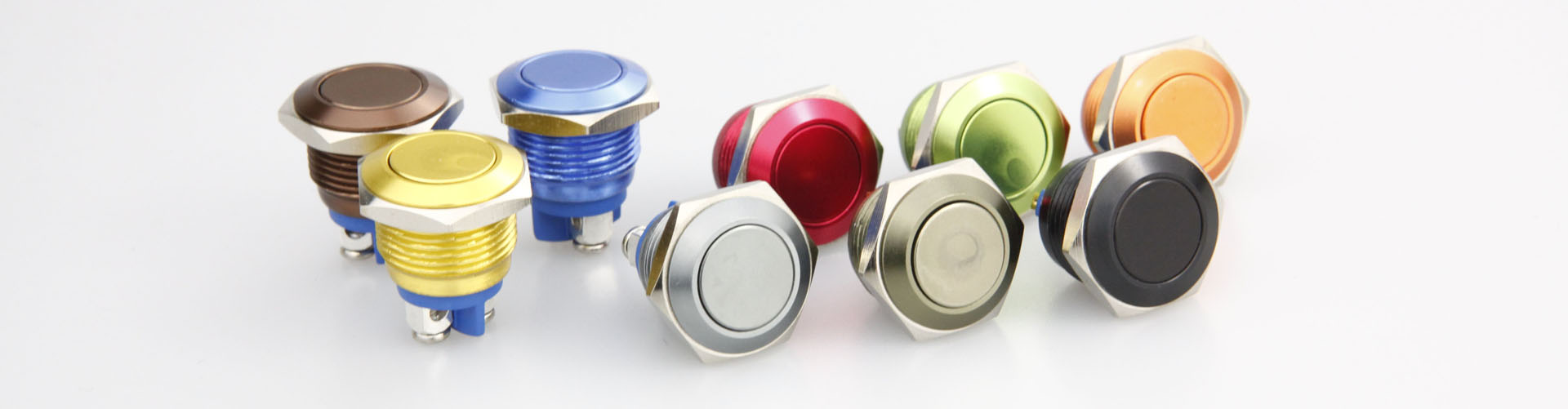 anodized colorful push button switch