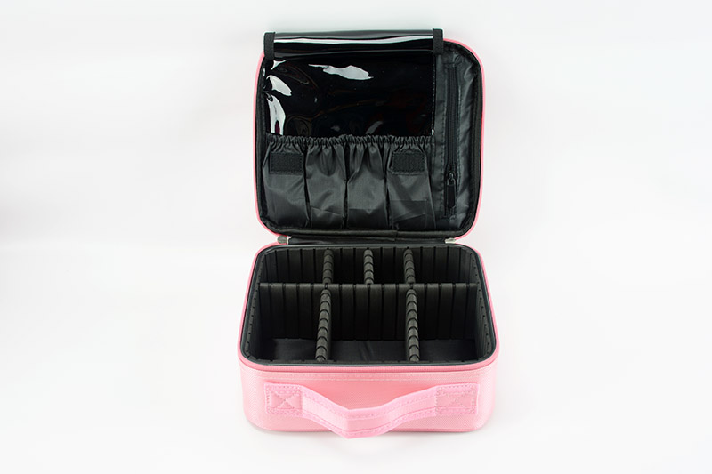 Portable travel makeup case with EVA adjustable dividers 