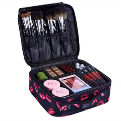 Travel Cosmetic Train Bags Black Makeup Case