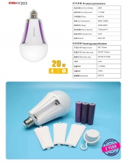 Led Three battery emergency bulb Y203