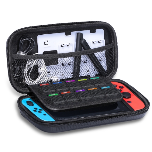 Tasche für Nintendo Switch Kingtop Hard Shell Reise-Schutz-Aufbewahrungstasche für Nintendo Switch (Schwarz)