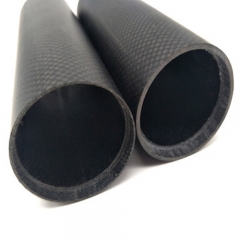 Custom Size Black Carbon Fiber Wide Round Tube