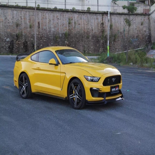 Mustang GT350 Style Carbon Fiber Rear Spoiler Glossy Black