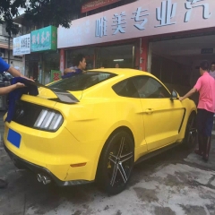 Mustang GT350 Style Carbon Fiber Rear Spoiler Glossy Black