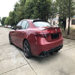 Alfa Romeo Giulia Carbon Fiber Rear Bumper Lip for Four Pipes