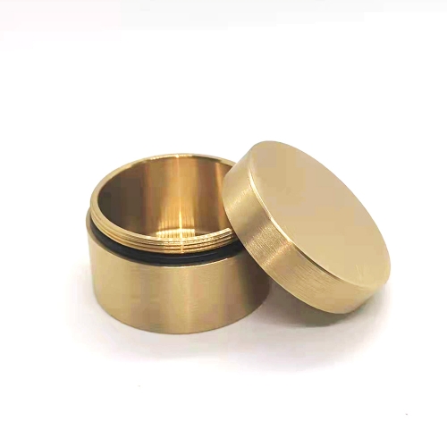 Brass snuff box/snuff box, heavy, airtight, and rotating so smoothly