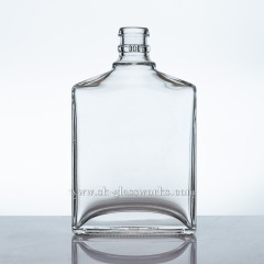 Bouteille de spiritueux en verre plat 200ml