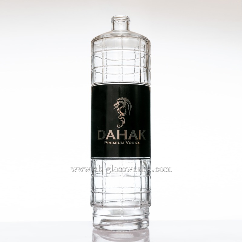 Botella de cristal de vodka 1000ml
