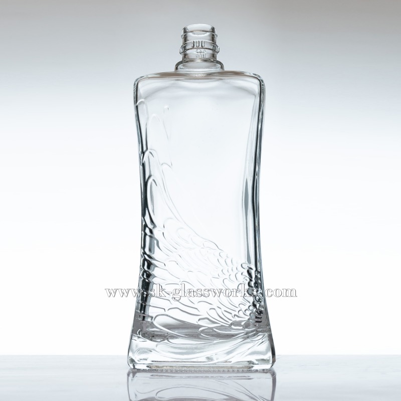 Botella de licor de vidrio vacía de 500 ml
