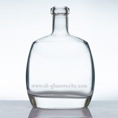 Bouteille en verre de cognac de 750 ml