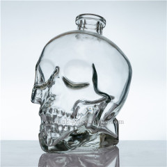 Empty 750ml Skull Spirits Glass Bottle