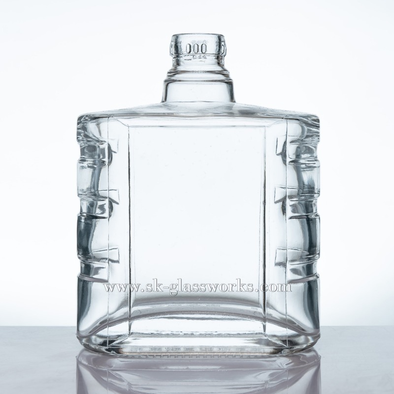 Bouteille en verre plat 500ml