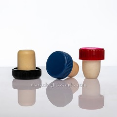 Aluminum Top T Shape Synthetic Wine Corks For Liquor Bottle