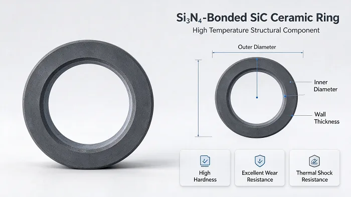 Silicon Carbide Bonded Silicon Nitride Ceramic Ring