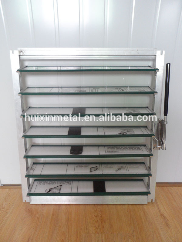 Aluminum automatic louver opener