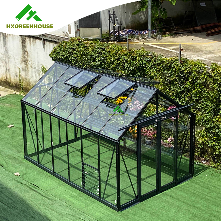 EXTRA STRONG glass greenhouse 8X6FT HX98124