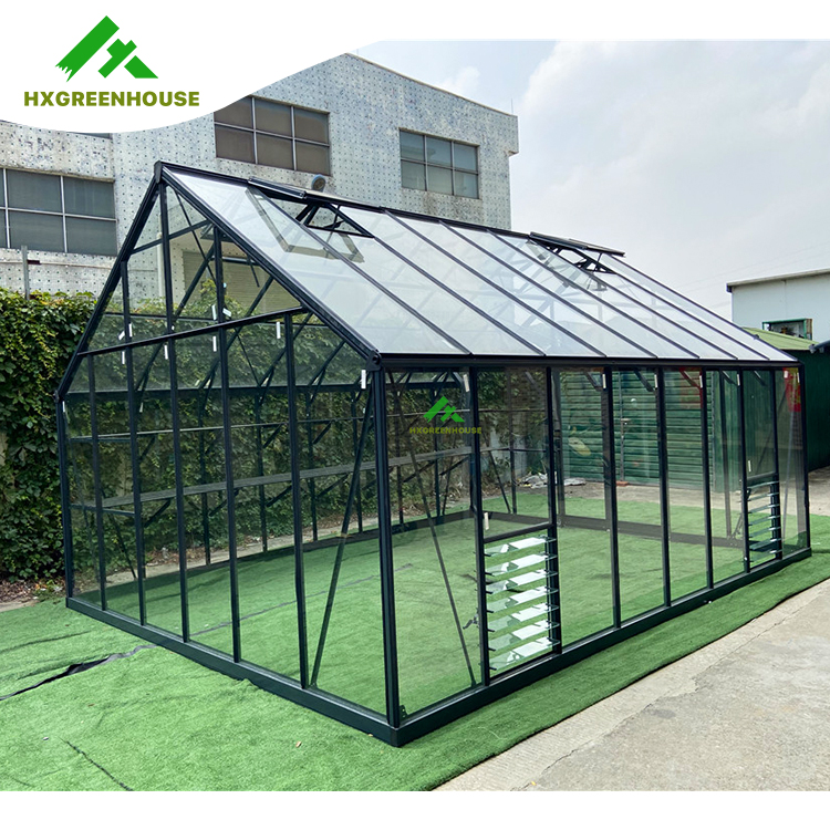 EXTRA STRONG glass greenhouse 14x8FT HX98127