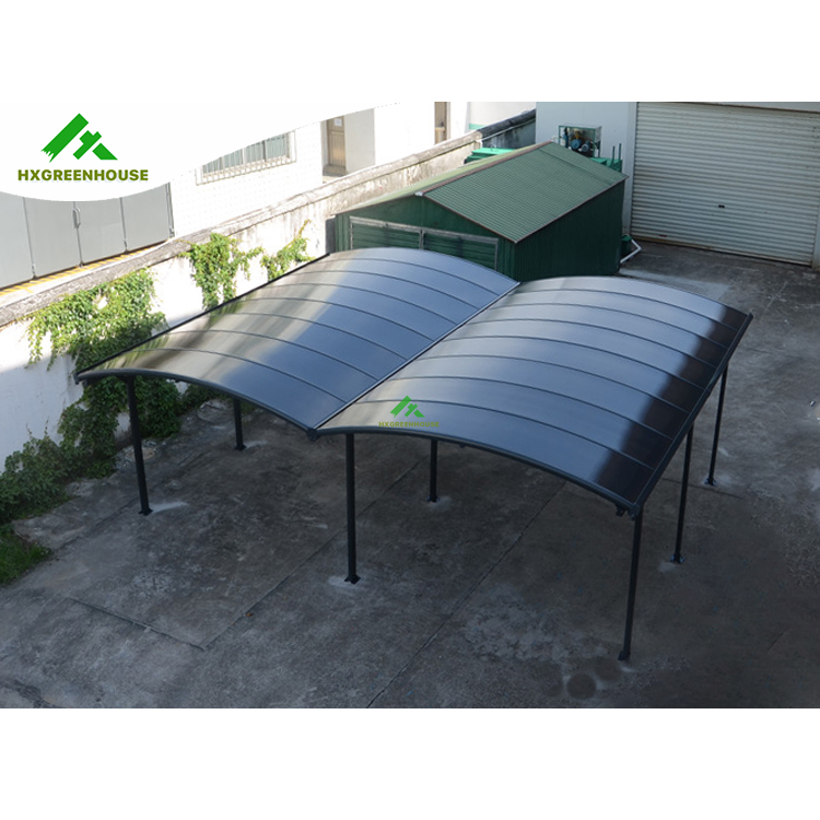 Cadre en aluminium panneau en policarbonate double et simple carport