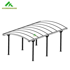 Single hollow PC carport 16x10FT HX-PB63008