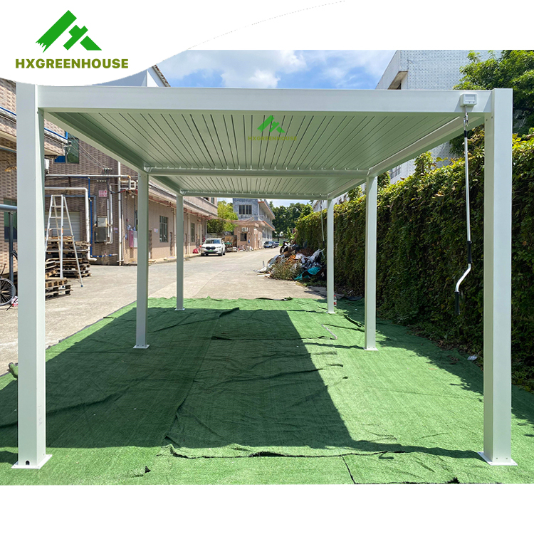 Outdoor aluminium bioclimatic pergola