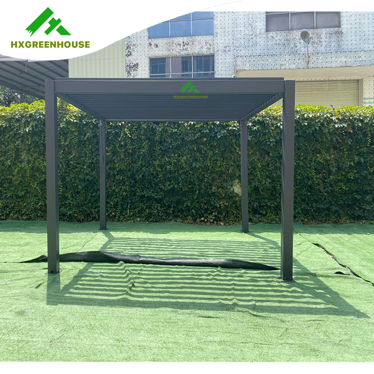 Outdoor aluminium bioclimatic pergola