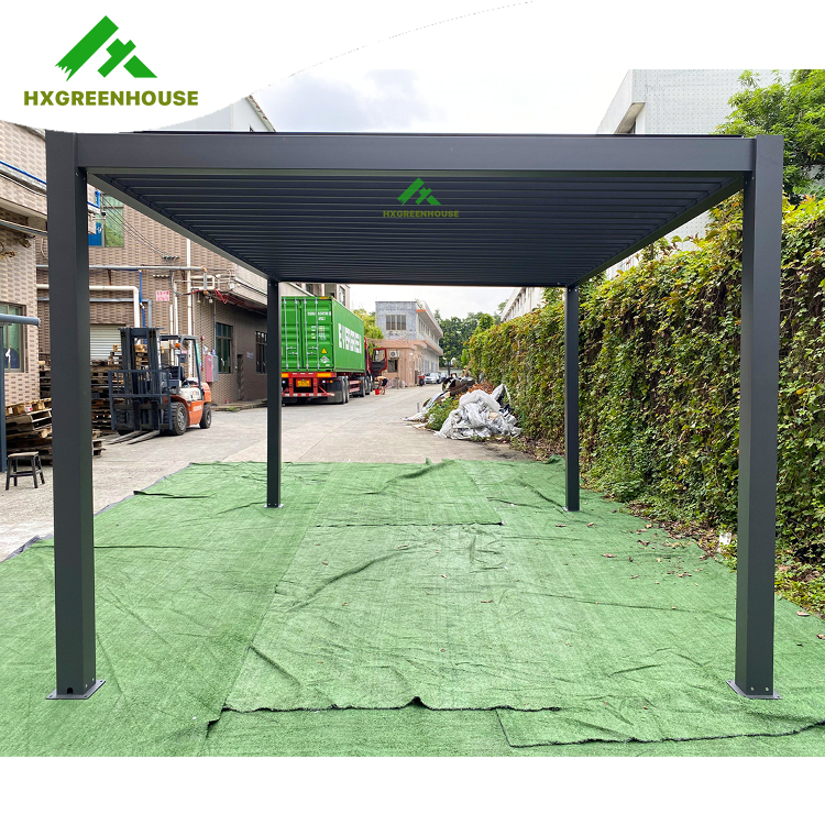 Outdoor aluminium bioclimatic pergola