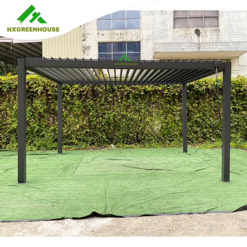 Outdoor aluminium bioclimatic pergola