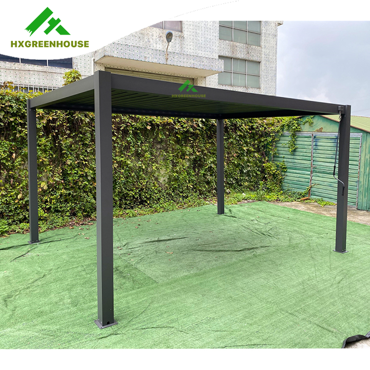 Outdoor aluminium bioclimatic pergola