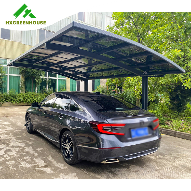 Außen sonnenschutz solide polycarbonat aluminium carport