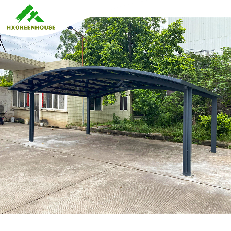 Carport de aluminio de policarbonato sólido sombra de sol al aire libre