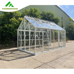 EXTRA STRONG glass greenhouse 12x8FT HX98126