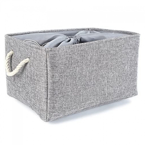 Gray Fabric Storage basket （20.5L×15.7W×13.8H）