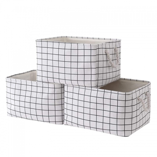 Black White storage basket (15.7L*11.8W*8.3H)